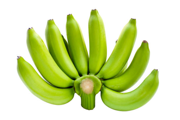 istock Green banana on white background. 2160159366