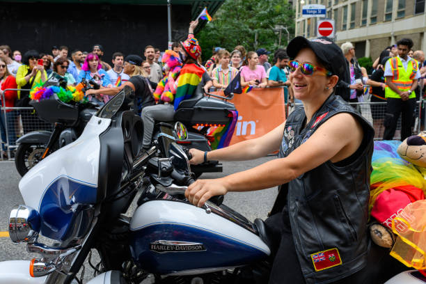 Toronto, Canada - June 30, 2024: Pride Toronto Parade, an annual event, is organized by Pride Toronto, a non-profit organization.