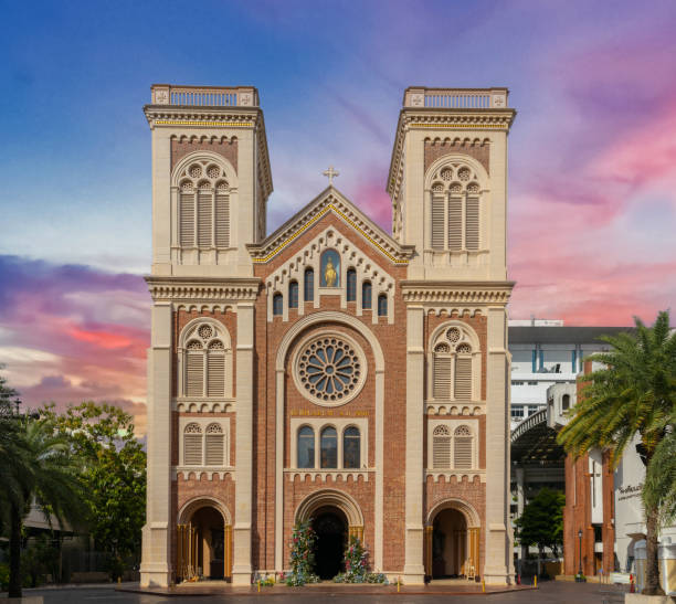 istock Assumption Cathedral on Chao Phraya River in BKK Thailand  magnificent structure architecturally majestically built a Roman Catholic Church founded by French Missionaries and Built in 1821 2160167860