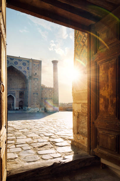 istock Ulugh Beg Madrasah in Registan Square, Samarkand, Uzbekistan 2160186049