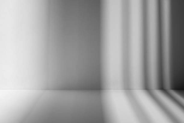 istock Wall interior background, studio and backdrops show products.with shadow from window color white . background for text insertion and presentation product 2160186833