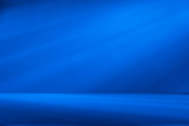 istock Wall interior background, studio, and backdrops show products. with shadow from window color white and blue light. background for text insertion and presentation of product 2160186949
