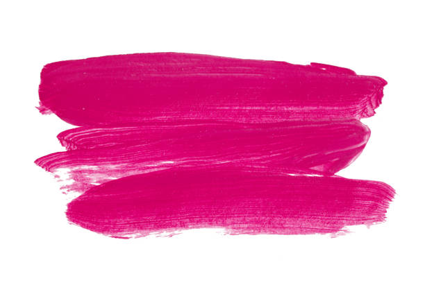Set of colored hand drawn brush strokes