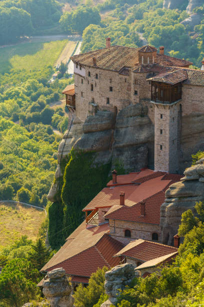 Meteora Monasteries at sunset, Kalabaka, Greece