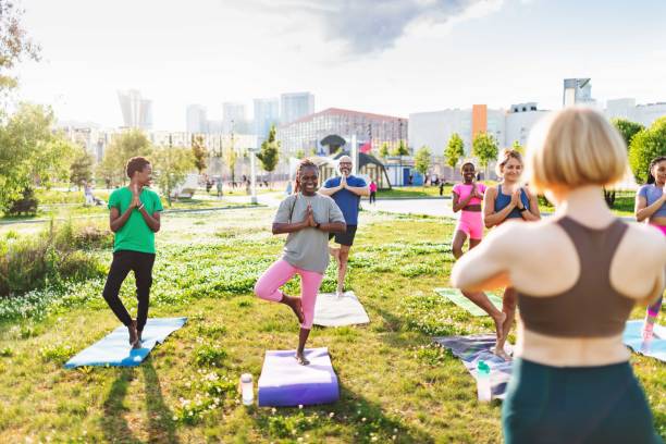 istock Yoga class outdoors 2160192986