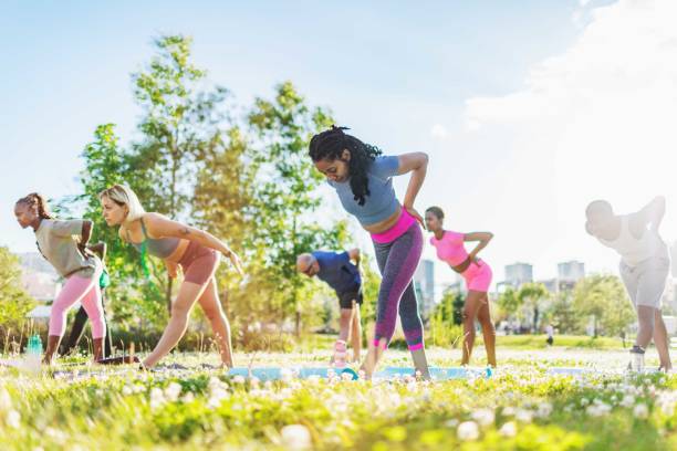 istock Yoga class outdoors 2160193050