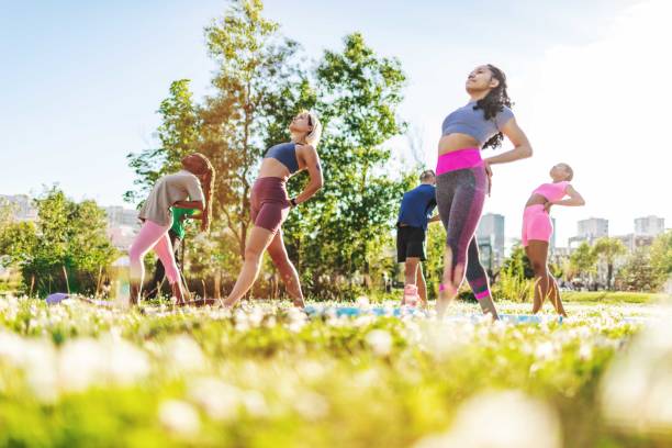 istock Yoga class outdoors 2160193051