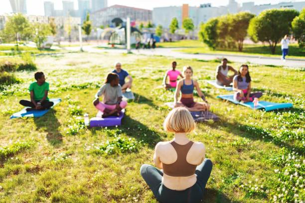 istock Yoga class outdoors 2160193101