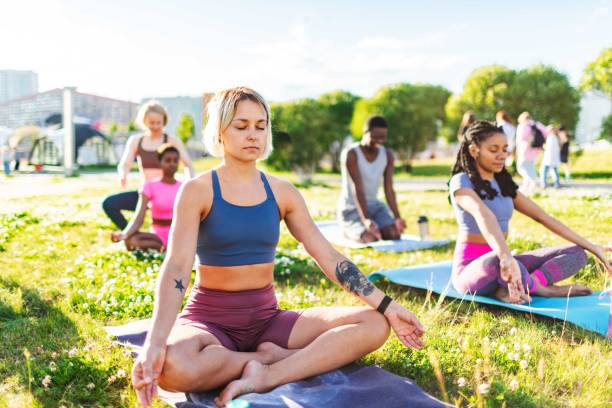 istock Yoga class outdoors 2160193107