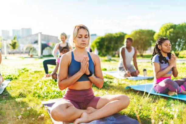 istock Yoga class outdoors 2160193109