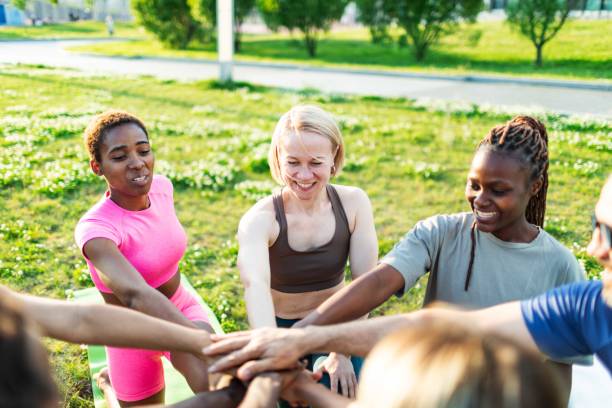 istock Yoga class outdoors 2160193189