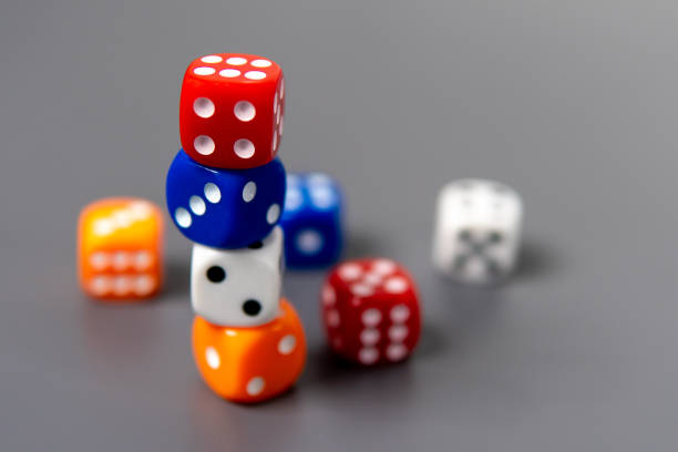 istock Closeup image of colorful dice with copy space. 2160194563