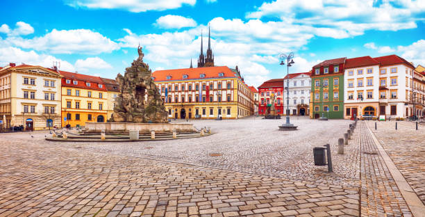 istock Brno - panorama of Zeleny trh square at dramatic sunset, Czech Republic 2160194580