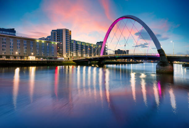 istock Scotland - Glasgow panorama skyline with Clyde Arc over The River Clyde 2160194786
