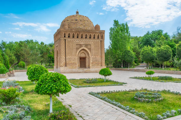 The Samanid Mausoleum is a mausoleum located in the northwestern part of Bukhara, Uzbekistan. It was built in the 10th century as the resting place of the powerful and influential Islamic Samanid dynasty that ruled the Samanid Empire from approximately 900 to 1000.