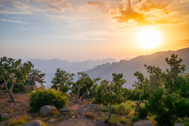 istock Misty mountain from Taif, Saudi Arabia during sunset 2160200805