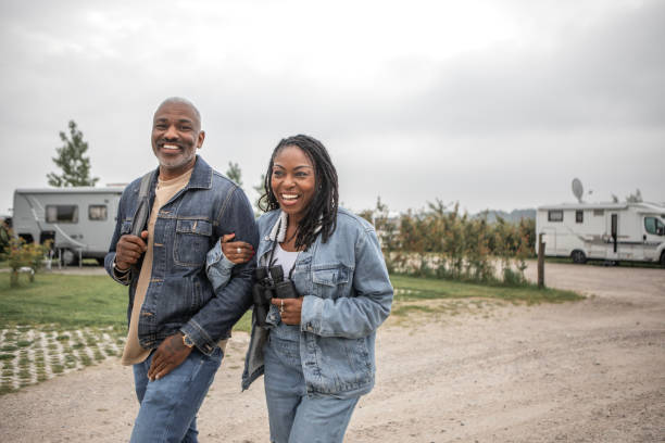 istock Beautiful senior black couple having fun in the Netherlands 2160201154