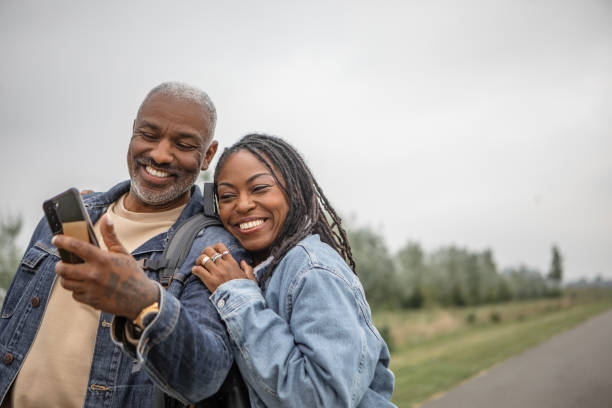 istock Beautiful senior black couple having fun in the Netherlands 2160201155