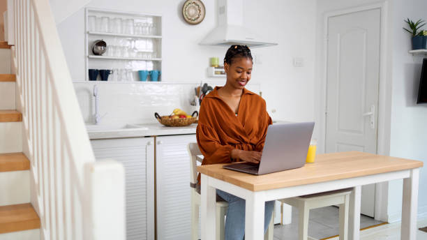 istock African American woman working virtually from her home environment 2160204709