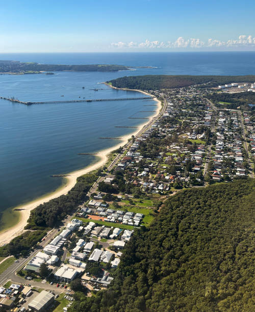 istock Sydney coastline shot from landing plane 2160206553