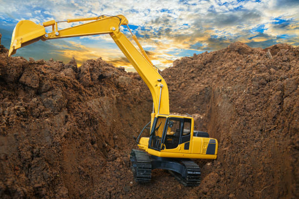 istock Crawler excavator digging the soil In the construction site 2160207088