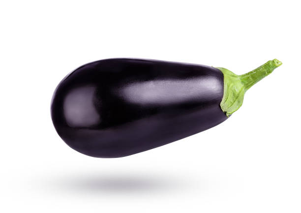 Eggplant isolated on white background with clipping path.
