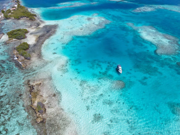 istock Aruba ocean with boat 2160210950
