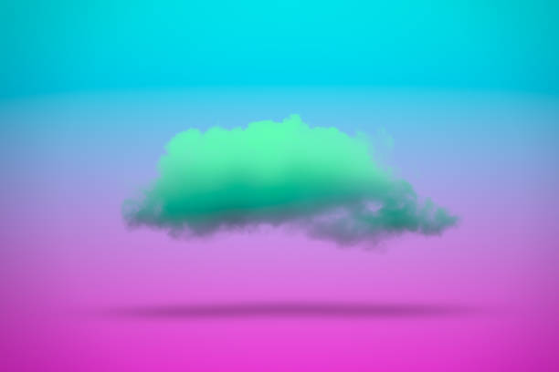 Abstract image of Green cloud on colorful background.