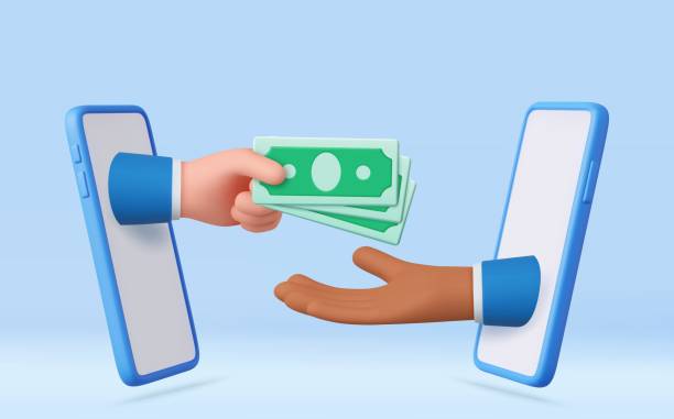 istock 3d Cartoon character hands give and take money 2160213866