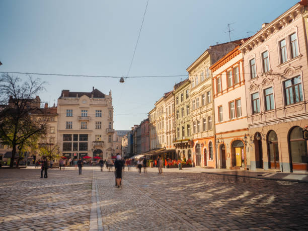 istock Lively Central Square in Lviv, Ukraine on a Sunny Day 2160216499