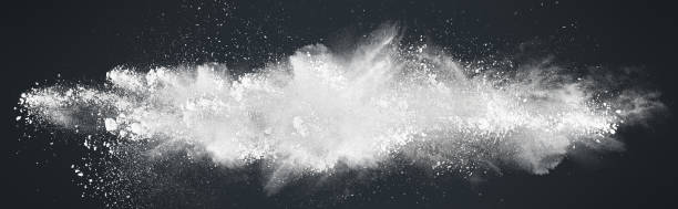 istock Wide panoramic Abstract design of white powder snow cloud explosion 2160218932