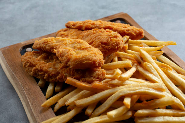 istock french fries, chicken strips 2160220299