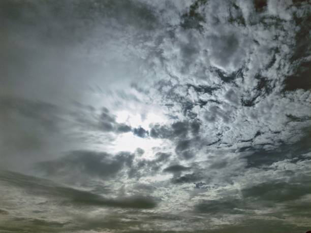 Beautiful moody clouds visible a the morning sky