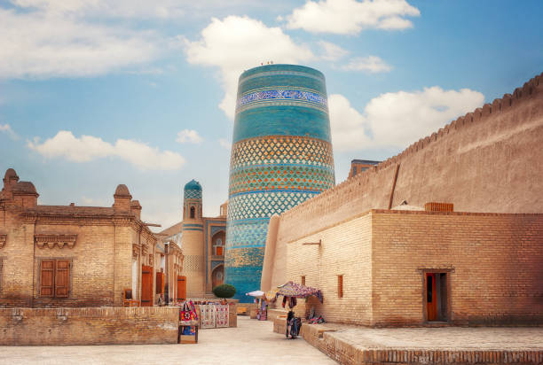 Kalta Minor Minaret, Khiva, Uzbekistan stock photo