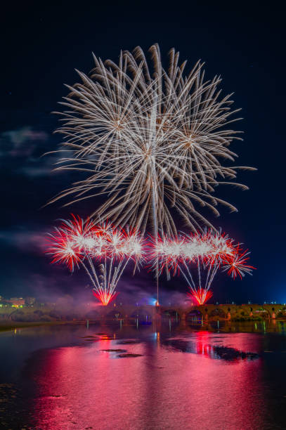 istock Happy New Year 2024-25 Colorful Fireworks Explosion on Black Background 2160224746