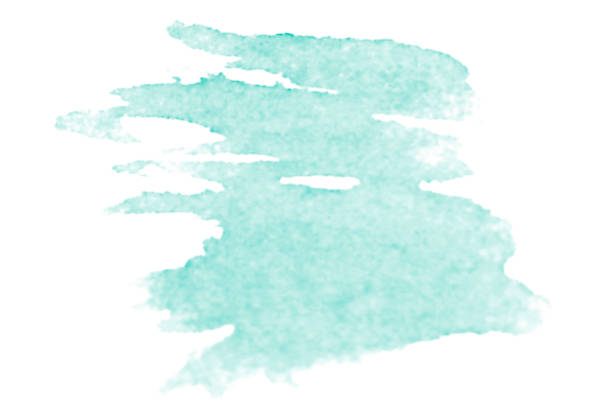 Abstract Watercolor Splatter, Splash, Brush Stroke - Teal, Aqua, Turquoise, Aquamarine