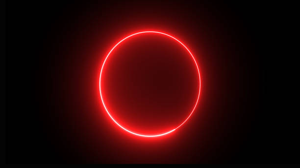istock Eclipse the ring of fire, Abstract beautiful colorful neon circle frame loading icon background illustration. 2160227895