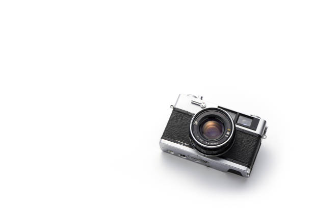 istock Old film camera isolated on white background 2160229377