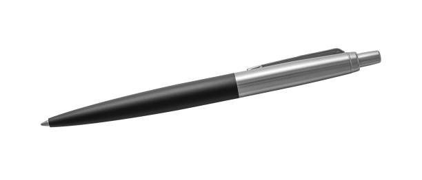 istock Black And Silver Ballpoint Pen Isolated On White Background 2160230400