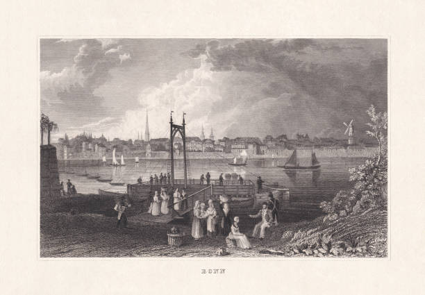 istock Historical view of Bonn, Germany, steel engraving, published in 1836 2160232855