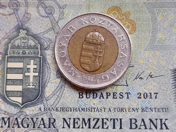istock Hungarian forint banknote and coin 2160232965