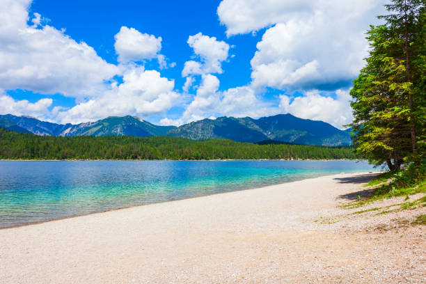 Eibsee lake in Bavaria, Germany