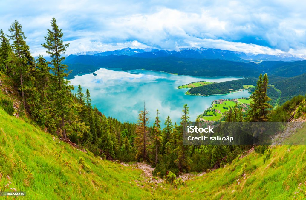 Walchensee Lake in Bavaria, Germany - Zbiór zdjęć royalty-free (Alpy) Walchensee Lake in Bavaria, Germany - Zbiór zdjęć royalty-free (Alpy)