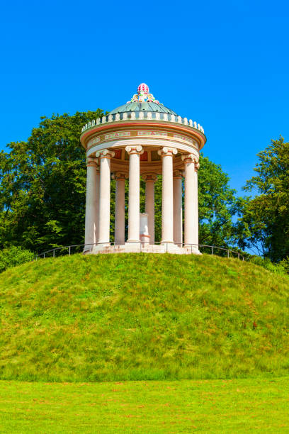Monopteros, a Greek style temple in English Garden or Englischer Garten, a large public park in the centre of Munich, Bavaria