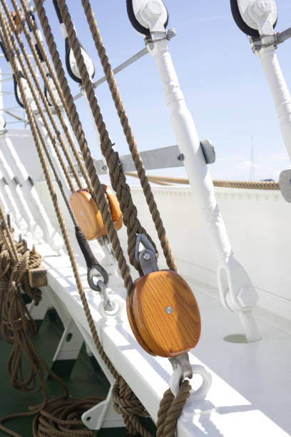 istock Rope for mooring a ship close-up 2160235050