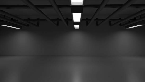 istock An empty room with network of pipes on the ceiling. 2160242701