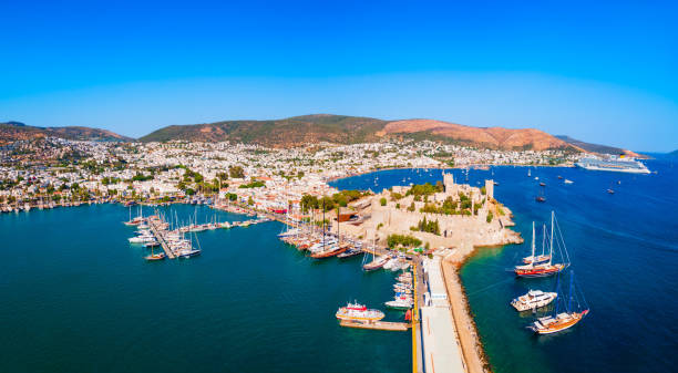 istock The Bodrum Castle and marina aerial panoramic view in Turkey 2160245590
