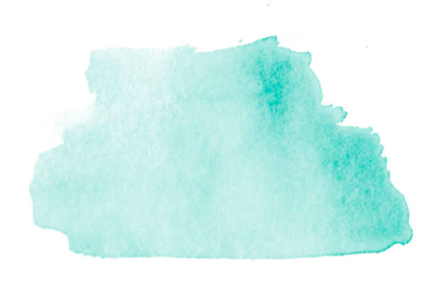 Abstract Watercolor Splatter, Splash, Brush Stroke - Teal, Aqua, Turquoise, Aquamarine