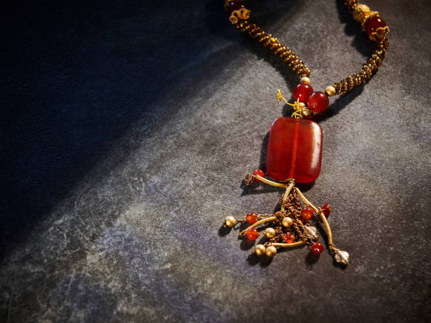 istock Attractive necklace on a beautiful background. 2160253541