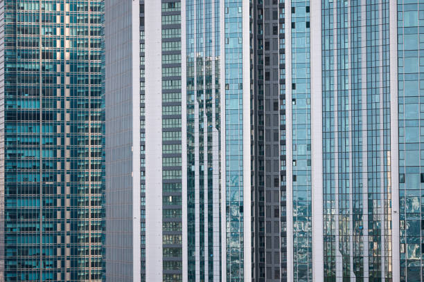 istock Big city skyscrapers reflection day light 2160255161